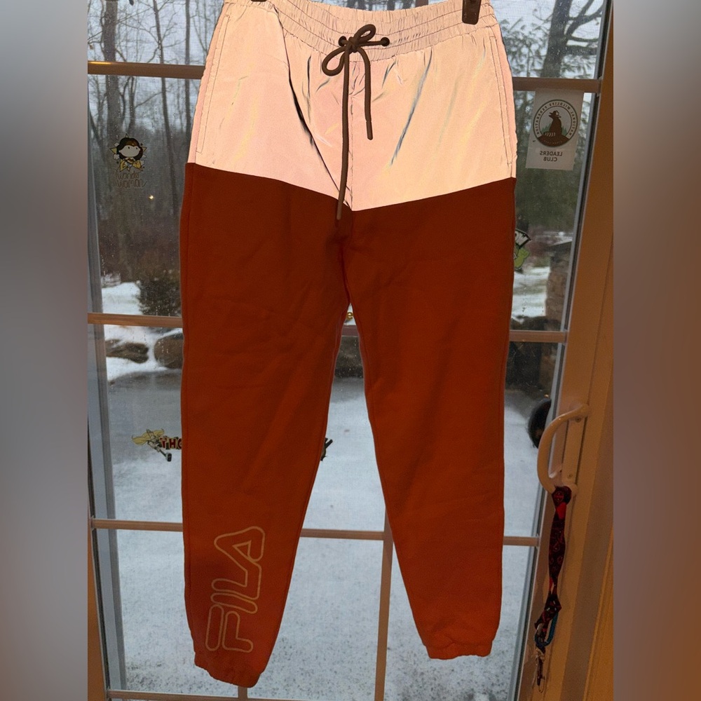 Sample Fila Sweatpants, cozy and shiny!!! One of a kind